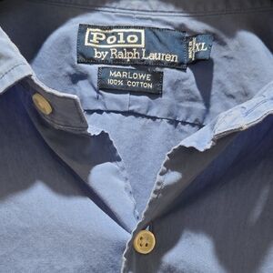 Ralph Lauren Polo Marlowe Cotton Button-Down Shirt - Light Blue